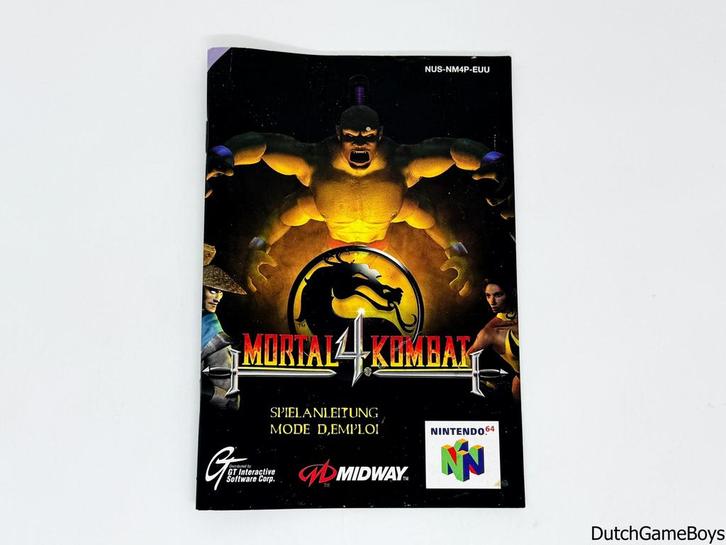 Nintendo 64 / N64 - Mortal Kombat 4 - EEU - Manual, Consoles de jeu & Jeux vidéo, Jeux | Nintendo 64, Envoi