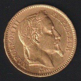 Frankrijk. Napoléon III. 20 Francs 1866-BB, Strasbourg, Timbres & Monnaies, Monnaies | Europe | Monnaies non-euro
