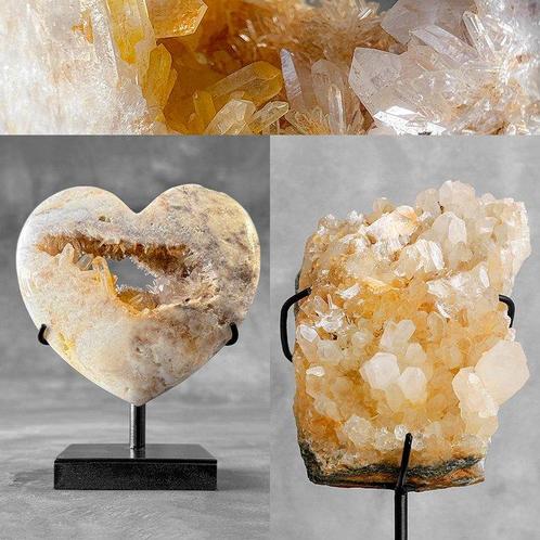 GEEN RESERVEPRIJS - Geweldig paar kwarts kristal Cluster- en, Antiek en Kunst, Kunst | Designobjecten