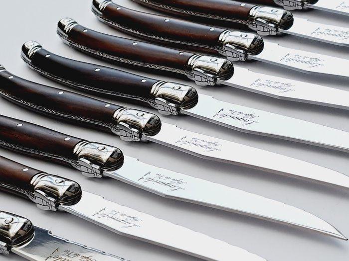 Laguiole - 12x Steak Knives - Dark Brown - style de -, Antiek en Kunst, Antiek | Keukengerei