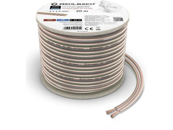 Veiling - Oehlbach Luidsprekerkabel 2 x 1,5 mm², minihaspel, Auto-onderdelen, Elektronica en Kabels, Nieuw