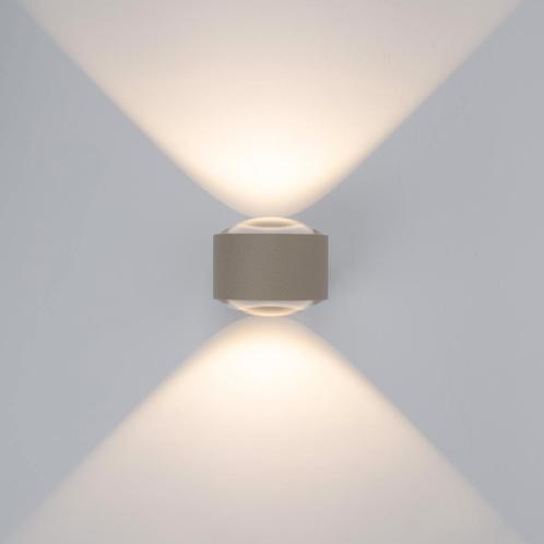 Wandlampen Scope Up&amp;Down Muurlamp Champagne, Huis en Inrichting, Lampen | Wandlampen, Nieuw, Verzenden