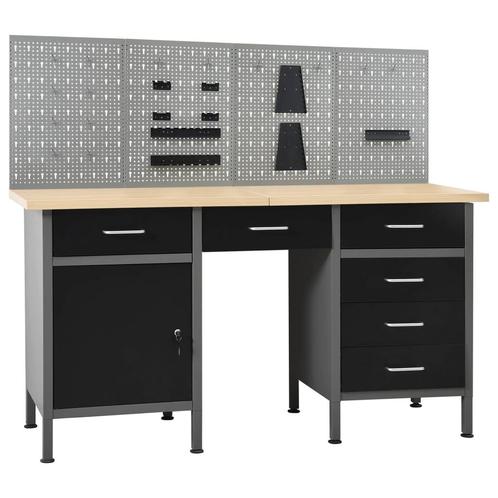 vidaXL Werkbank met vier wandpanelen, Doe-het-zelf en Bouw, Werkbanken, Nieuw, Verzenden