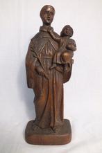 Beeld - Sint Antonius met Kind - 31 cm - Eik - 1850-1900
