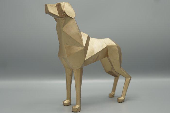 Beeldje - Golden dog - Polyresin, Antiek en Kunst, Curiosa en Brocante