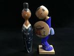 Set van 4 / Japans vintage houten kokeshi-poppen (hoogte: