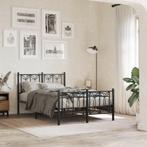 vidaXL Bedframe met hoofd- en voeteneinde metaal zwart, Huis en Inrichting, Slaapkamer | Bedden, Verzenden, Nieuw