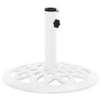 vidaXL Socle de parasol Blanc 40x40x32 cm Fonte, Verzenden, Neuf