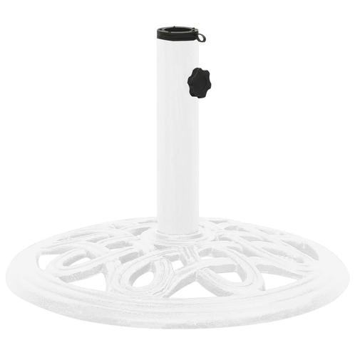 vidaXL Socle de parasol Blanc 40x40x32 cm Fonte, Jardin & Terrasse, Parasols, Neuf, Envoi