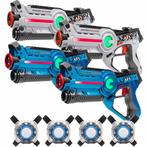 4 Light Battle Active laserguns - Wit/Blauw + vesten, Ophalen of Verzenden, Nieuw