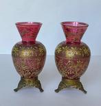 Vase (2) -  une paire de vases Art Nouveau avec peinture sur