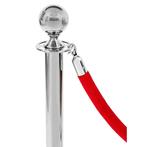 Afzetkoord | Verchroomd/Rood (Velours) | 150cm Luxus, Verzenden, Nieuw in verpakking