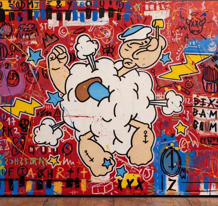 Jisbar (1989) - Popeye Pf Original (Série Brawl / Pop Fight), Antiek en Kunst, Kunst | Schilderijen | Modern