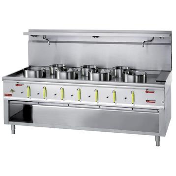 Wokfornuis | Gas | 7 Branders + Watergordijn | 23.8kW +, Verzenden