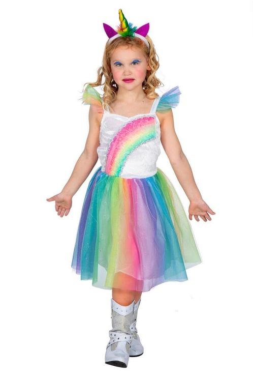 Unicorn Jurk Regenboog Meisje, Kinderen en Baby's, Carnavalskleding en Verkleedspullen, Nieuw, Verzenden
