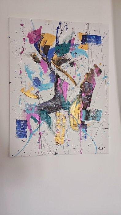 Omar Agrebi - Il gioco del gatto., Antiek en Kunst, Kunst | Schilderijen | Modern