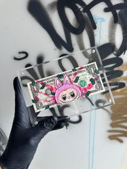Alan Stefanov (1999) - Labubu Dollar Dreams 1 dollar bill, Antiek en Kunst, Kunst | Schilderijen | Modern