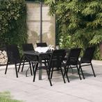 vidaXL 7-delige Tuinset zwart, Verzenden, Nieuw, Tuinset