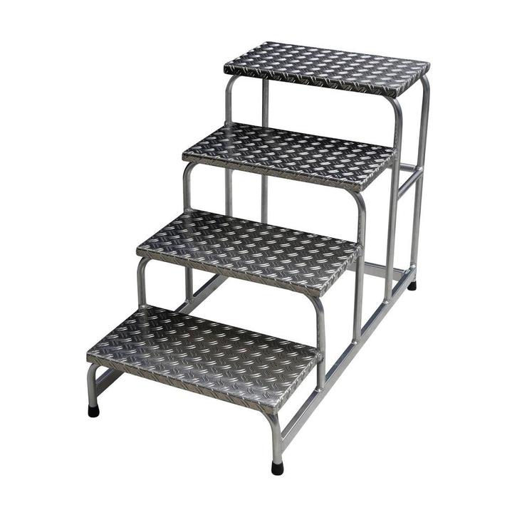 Aluminium trapladder 4 treden, Doe-het-zelf en Bouw, Gereedschap | Lasapparaten, Ophalen of Verzenden