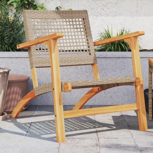 vidaXL Chaises de jardin lot de 2 beige résine tressée, Jardin & Terrasse, Ensembles de jardin, Neuf, Envoi