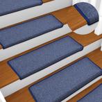 vidaXL Trapmatten 15 st 65x25 cm blauw, Doe-het-zelf en Bouw, Ladders en Trappen, Verzenden, Nieuw