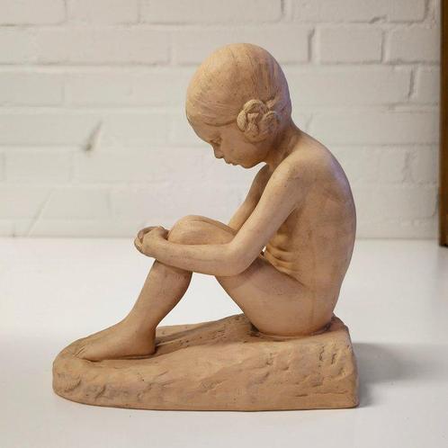 Peter Ipsen Enke - L. Rayberg - sculptuur, Art Nouveau -, Antiek en Kunst, Antiek | Glaswerk en Kristal