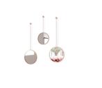 2dekans | Umbra Dima Koperen Spiegelset Rond – Set van 3, Huis en Inrichting, Woonaccessoires | Spiegels, Ophalen of Verzenden