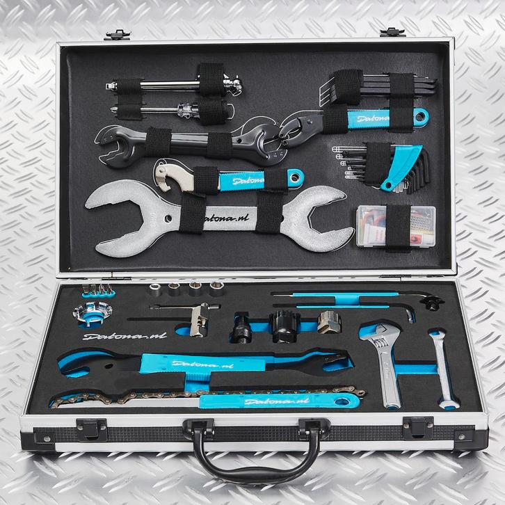 Datona Fietsgereedschap set in koffer 21-delig - Datona, Fietsen en Brommers, Fietsaccessoires | Overige Fietsaccessoires, Ophalen of Verzenden