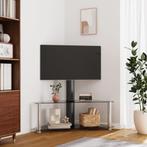 vidaXL Tv-standaard hoek 2-laags voor 32-70 inch zwart en, Huis en Inrichting, Verzenden, Nieuw