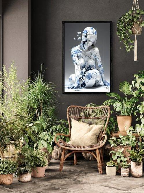 NYX - Harmonie Florale en Porcelaine : Éloge de la Féminité, Antiek en Kunst, Kunst | Schilderijen | Modern