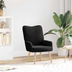 vidaXL Lounge Zetel Zwart Krullend Wolachtig Stof, Huis en Inrichting, Fauteuils, Verzenden, Nieuw