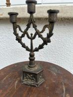 Kaarsenhouder - Metaal - kleine bronzen kandelaar, Antiek en Kunst