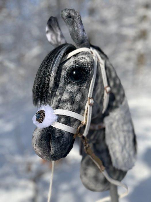Old Pony Tales - Speelgoed Dapple Grey Hobby Horse stick, Antiquités & Art, Antiquités | Jouets