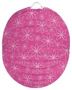 Bloemen Lampion Roze 22cm, Verzenden, Nieuw