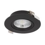 LED Inbouwspot - Hydra - slim-fit - 6w - dim2warm - Zwart, Verzenden, Nieuw