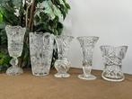 Sammlung von 5 Vintage Kristallvasen - Vaas (5)  - Kristal -