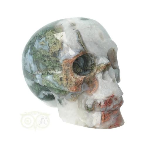 Mosagaat - Bergkristal geode schedel Nr 280 - 742 gram, Bijoux, Sacs & Beauté, Pierres précieuses, Envoi