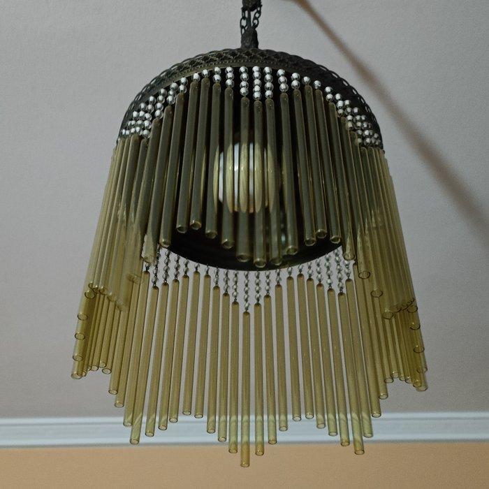 Lamp - Glas, Metaal, Antiek en Kunst, Curiosa en Brocante