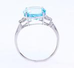 Zonder Minimumprijs - Ring - 14 karaat Witgoud Topaas -, Handtassen en Accessoires, Ringen, Nieuw