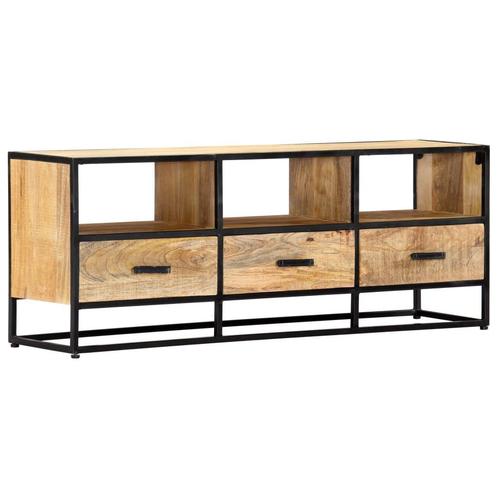 vidaXL Meuble TV 120x30x45 cm Bois solide de manguier, Huis en Inrichting, Kasten |Televisiemeubels, Verzenden