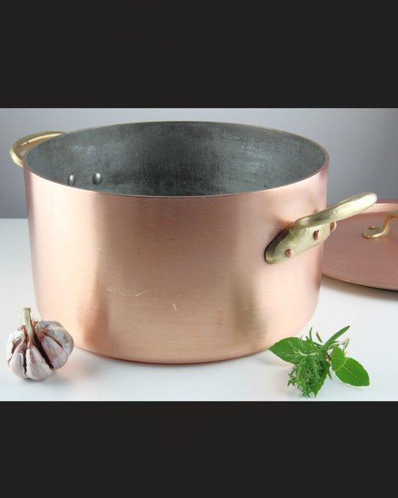 Kookpan - Dikwandige 9-liter restaurantkookpan met deksel, Antiek en Kunst, Antiek | Keukengerei