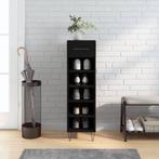 vidaXL Schoenenkast 30x35x105 cm bewerkt hout zwart, Huis en Inrichting, Kasten | Overige, Verzenden, Nieuw