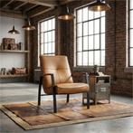 Leren fauteuil Level - Granada Sahara (cognac), Huis en Inrichting, Fauteuils, Nieuw, Ophalen of Verzenden, 50 tot 75 cm, Leer