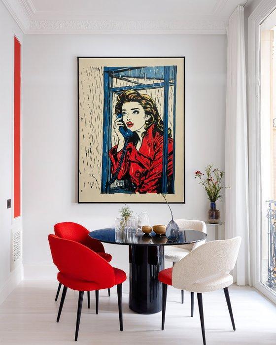 Flavia Delgado - THE LAST CALL XL (NO RESERVE), Antiek en Kunst, Kunst | Schilderijen | Modern