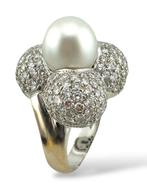 Ring - 18 karaat Witgoud, 18K witgouden ring met diamanten, Handtassen en Accessoires, Ringen, Nieuw