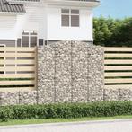 vidaXL Schanskorven 2 st gewelfd 200x50x200/220 cm ijzer, Verzenden, Nieuw