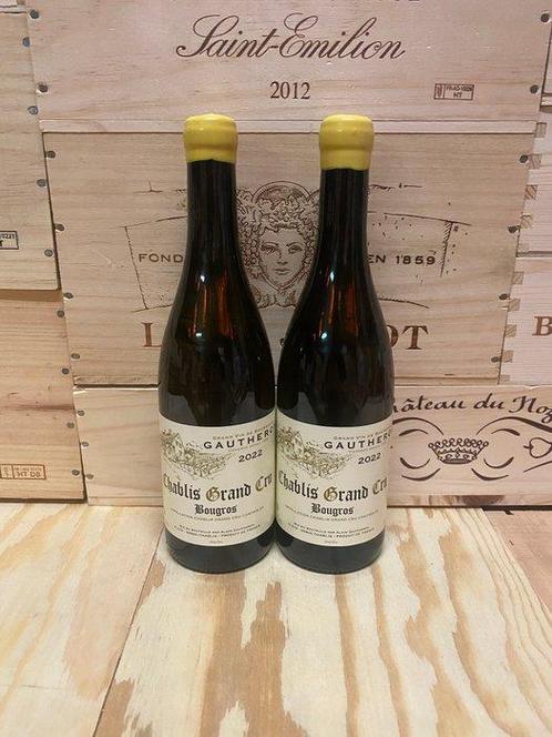 2022 Gautheron Bougros - Chablis Grand Cru - 2 Flessen, Verzamelen, Wijnen