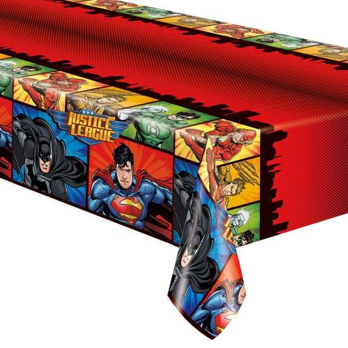 Justice League Tafelkleed  2,13m, Hobby & Loisirs créatifs, Articles de fête, Envoi