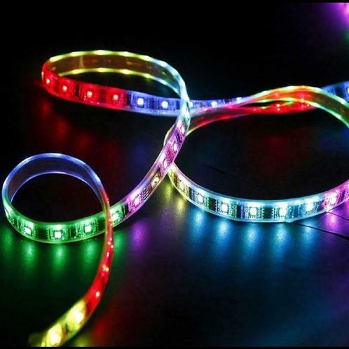 1 Meter - RGB - Slimme ledstrip + ontvanger, Huis en Inrichting, Lampen | Overige, Verzenden