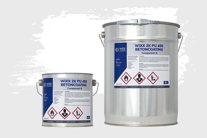 Wixx 2K PU 450 Betoncoating Wit 10L, Doe-het-zelf en Bouw, Verf, Beits en Lak, Wit, Nieuw, Verzenden